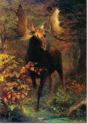 Albert Bierstadt In the Forest painting